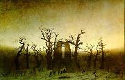Caspar David Friedrich The Abbey in the Oakwood Spain oil painting artist